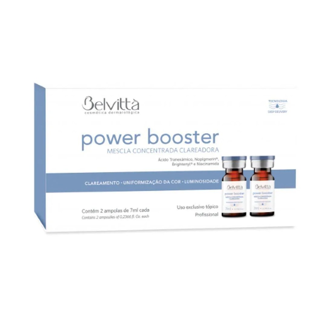 Power Booster Mescla Concentrada Clareadora Belvitta 2 Amp. de 7Ml