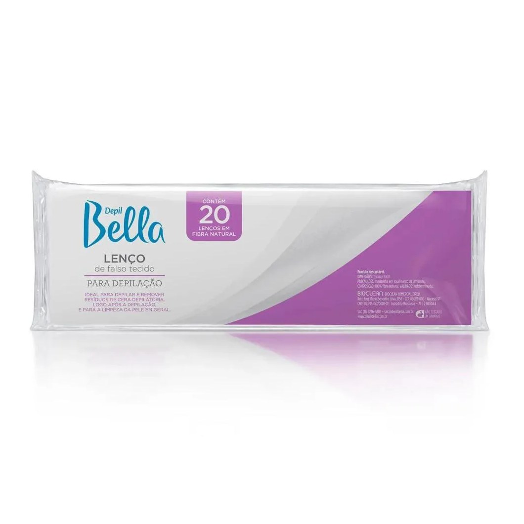 Lenço Depilatorio Tecido Falso Tnt Depil Bella 20 Folhas