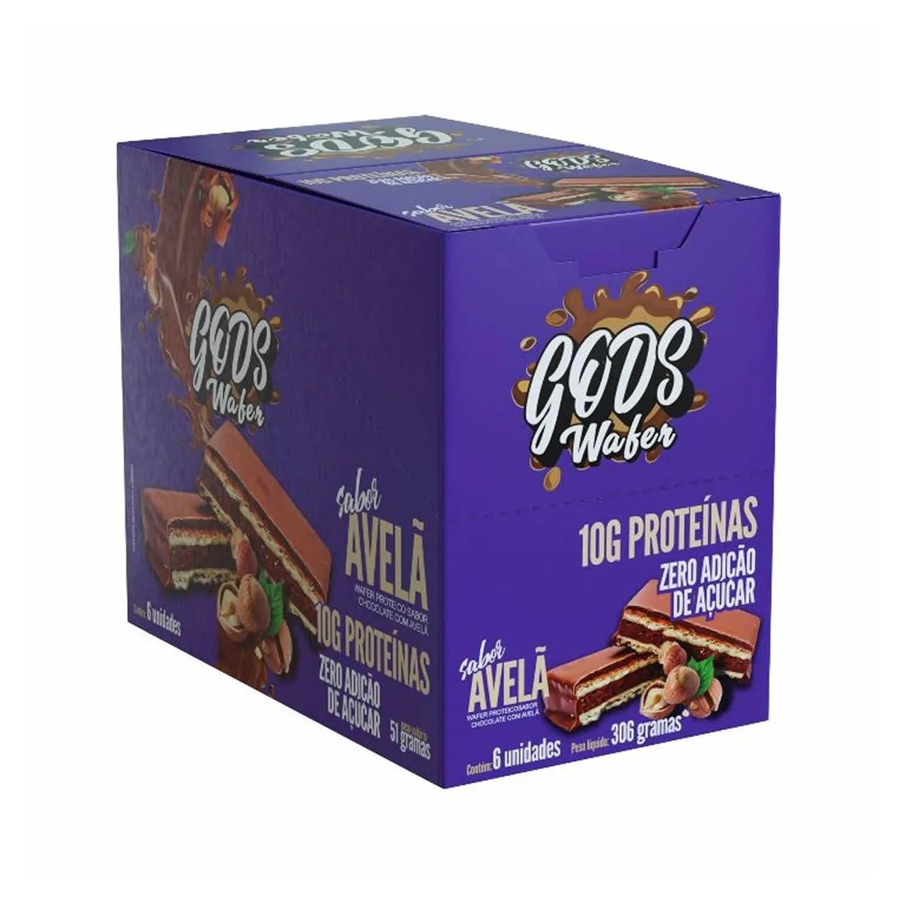 Gods Wafer  - 6 Unidades de 51G Avelã - Canibal