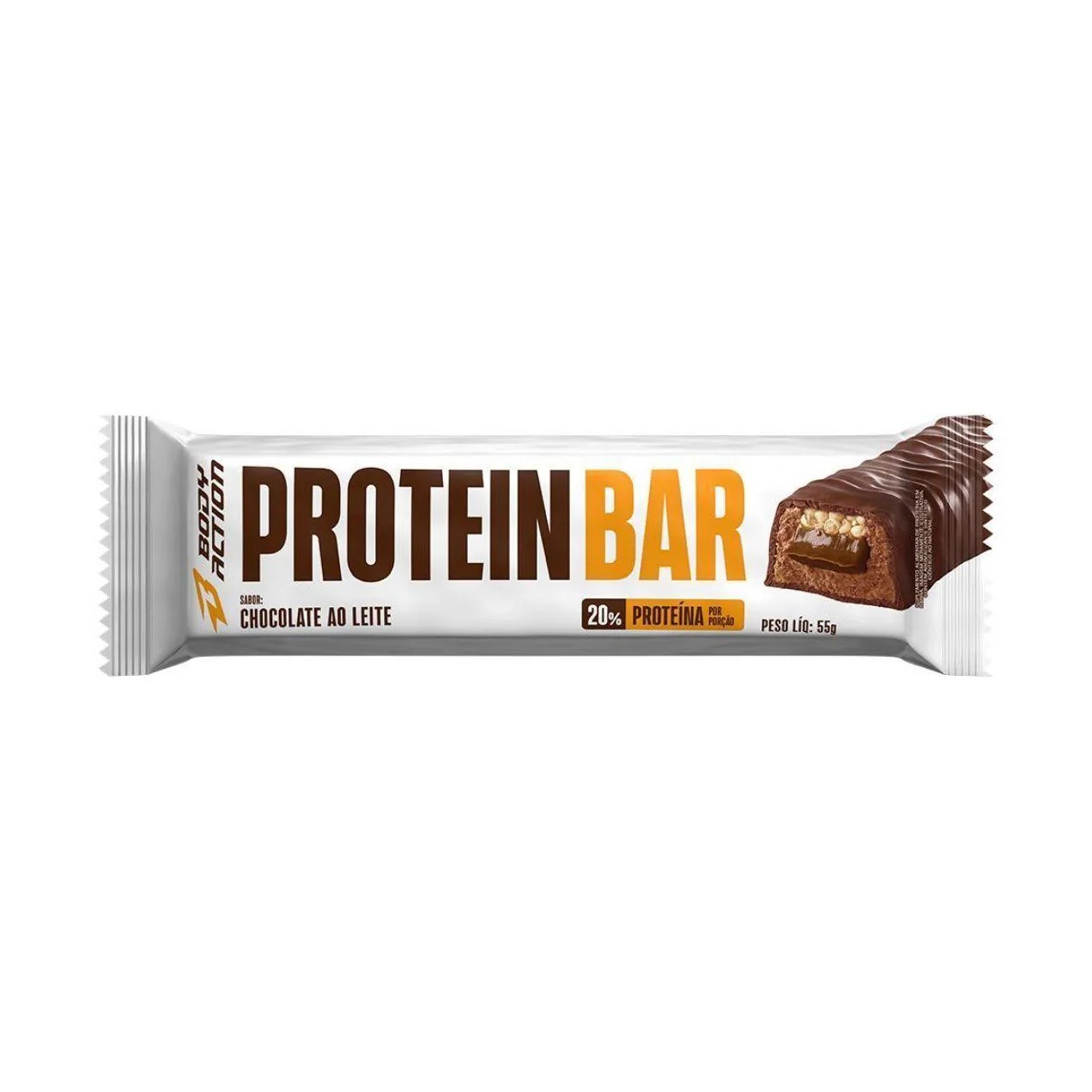 Protein Bar - 1 Unidade de 55G Chocolate ao Leite - Bodyaction
