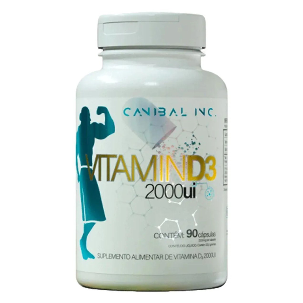 Vitamin D3 2000Ui - 90 Cáspulas - Canibal