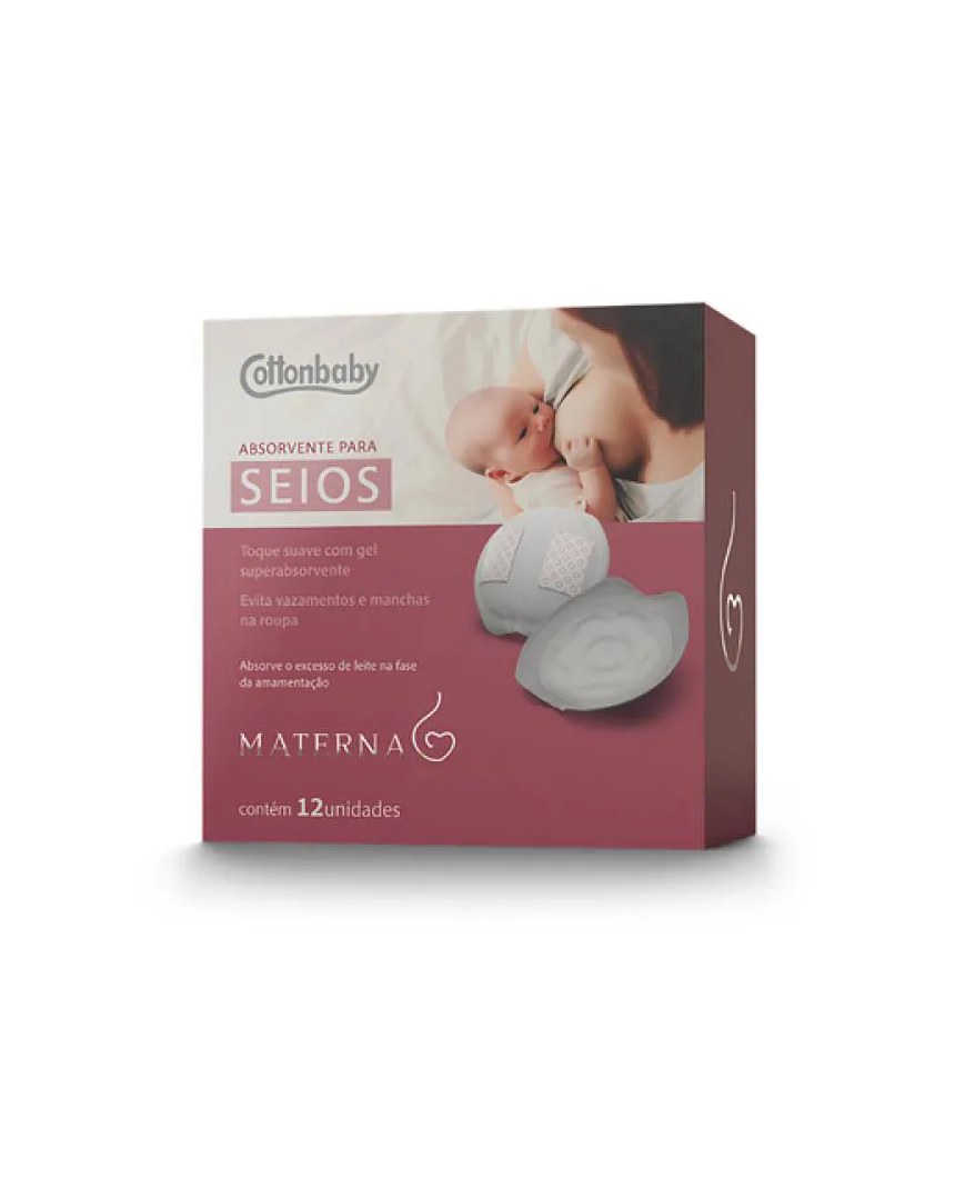 Absorvente para Seios Lactantes C/12 Unidades Cottonbaby