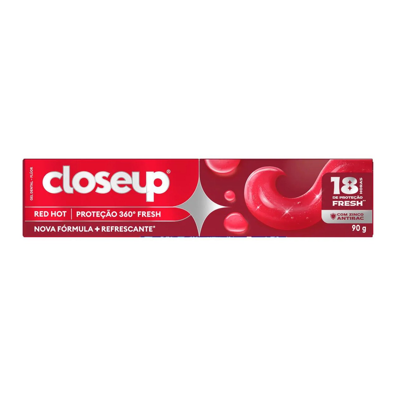 Gel Dental Closeup Proteção 360° Fresh Red Hot 90g