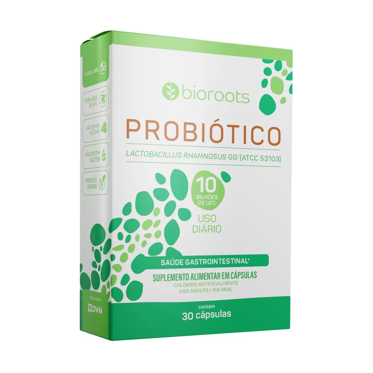 Probiótico Bioroots Lactobacillus Rhamnosus com 30 comprimidos