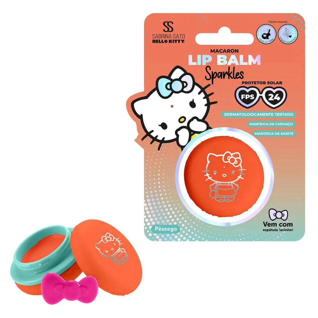 Lip Balm Macaron Fps 24 Sparkles Hello Kitty Sabrina Sato 8G