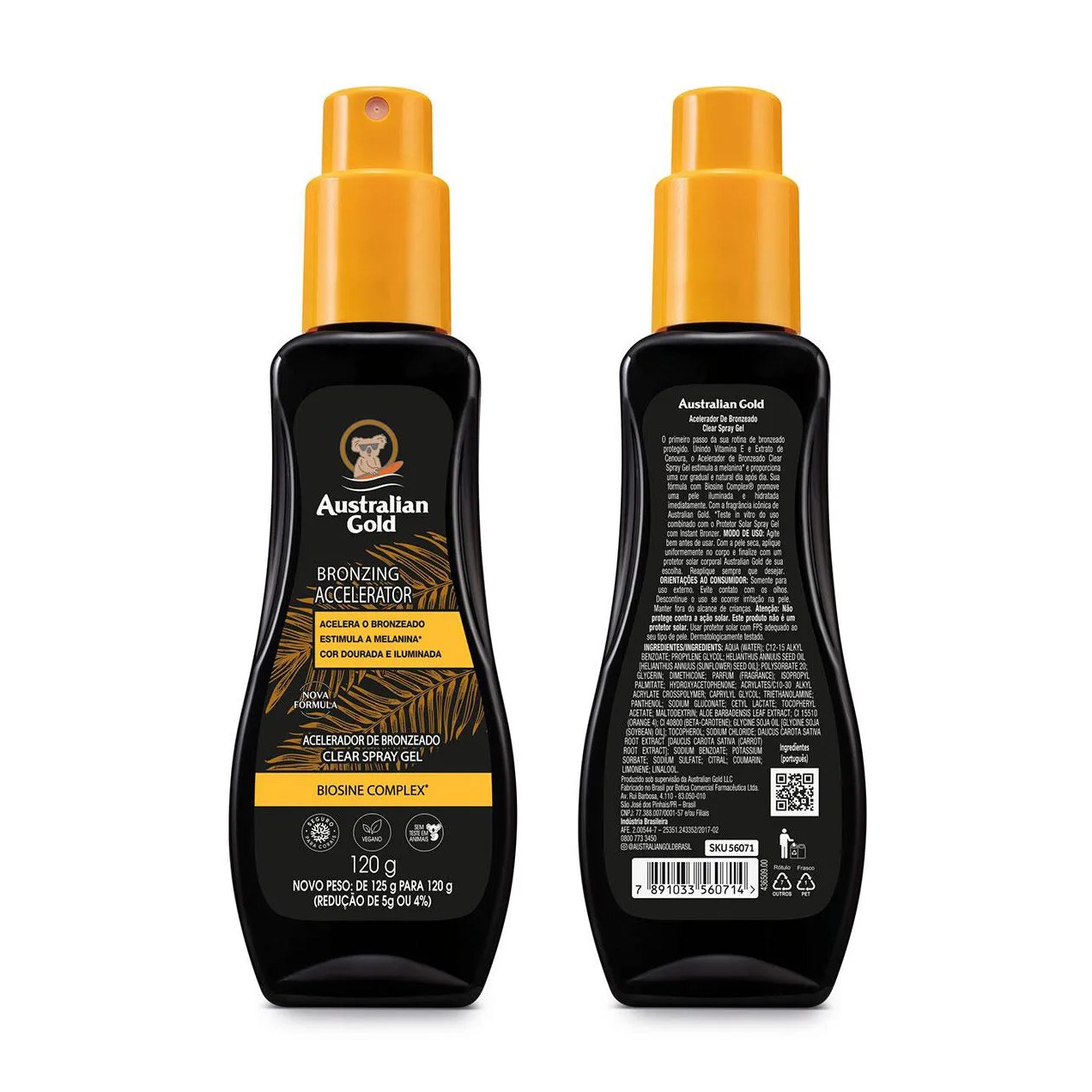 Acelerador de Bronzeado Australian Gold Clear Spray Gel 120g