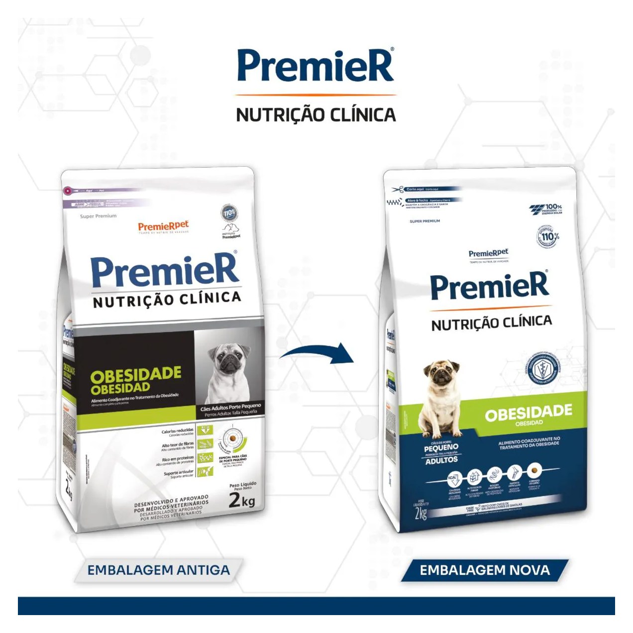 Ração Premier Nutrição Clínica para Cães Adultos de Raças Pequenas Obesidade 2Kg