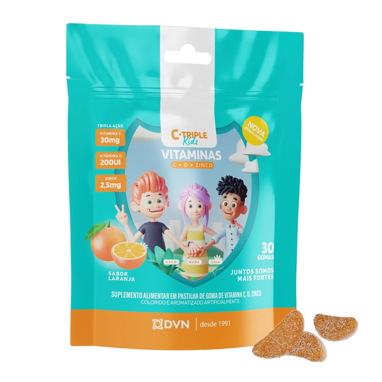Polivitamínico C-Triple Kids Infantil 30 gomas