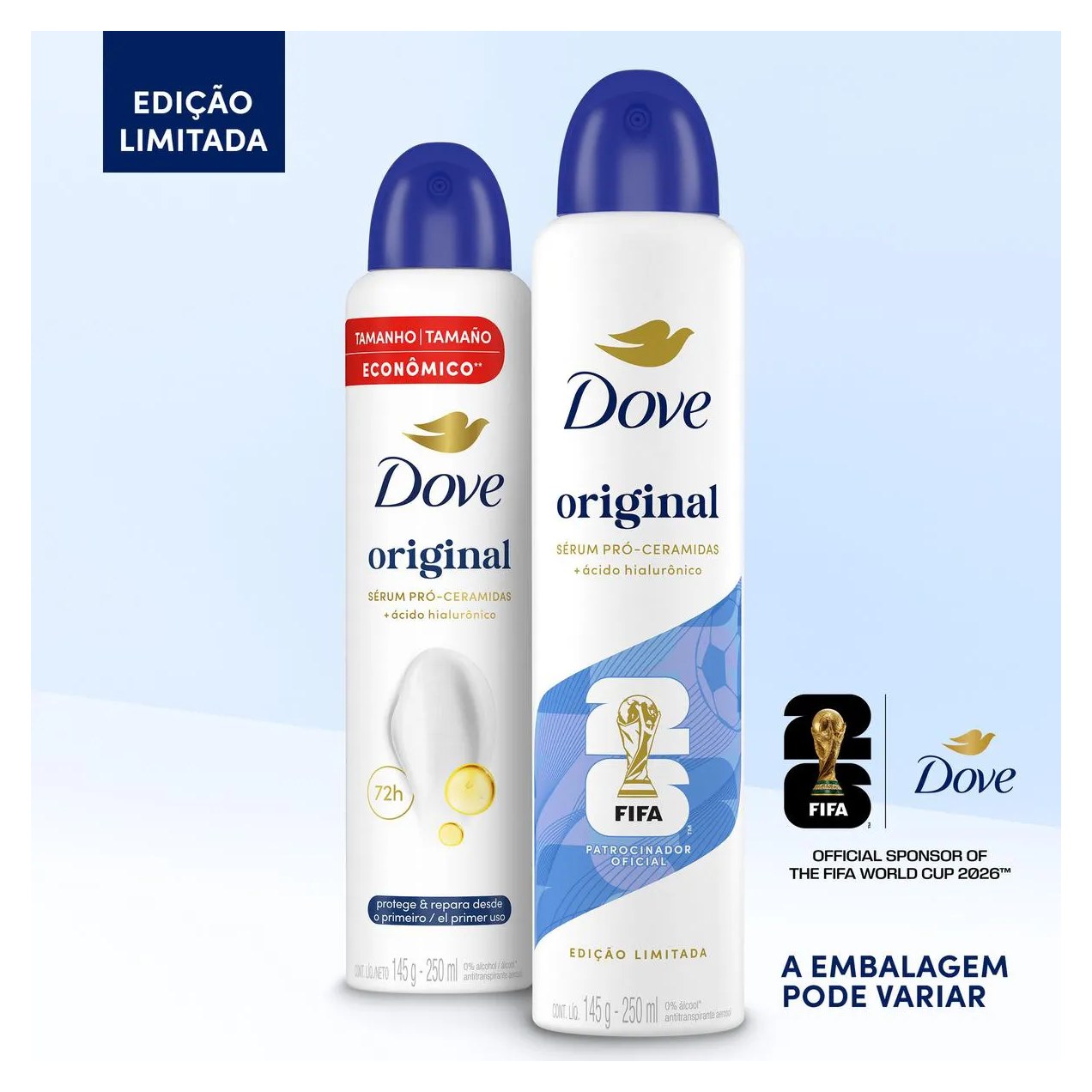 Desodorante Antitranspirante Aerosol Dove Original Feminino 72h 250ml