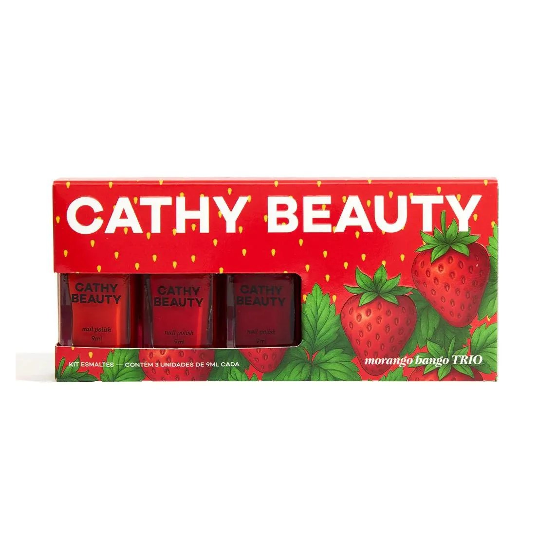 Cathy Beauty Kit Esmalte  Morango Bango Trio