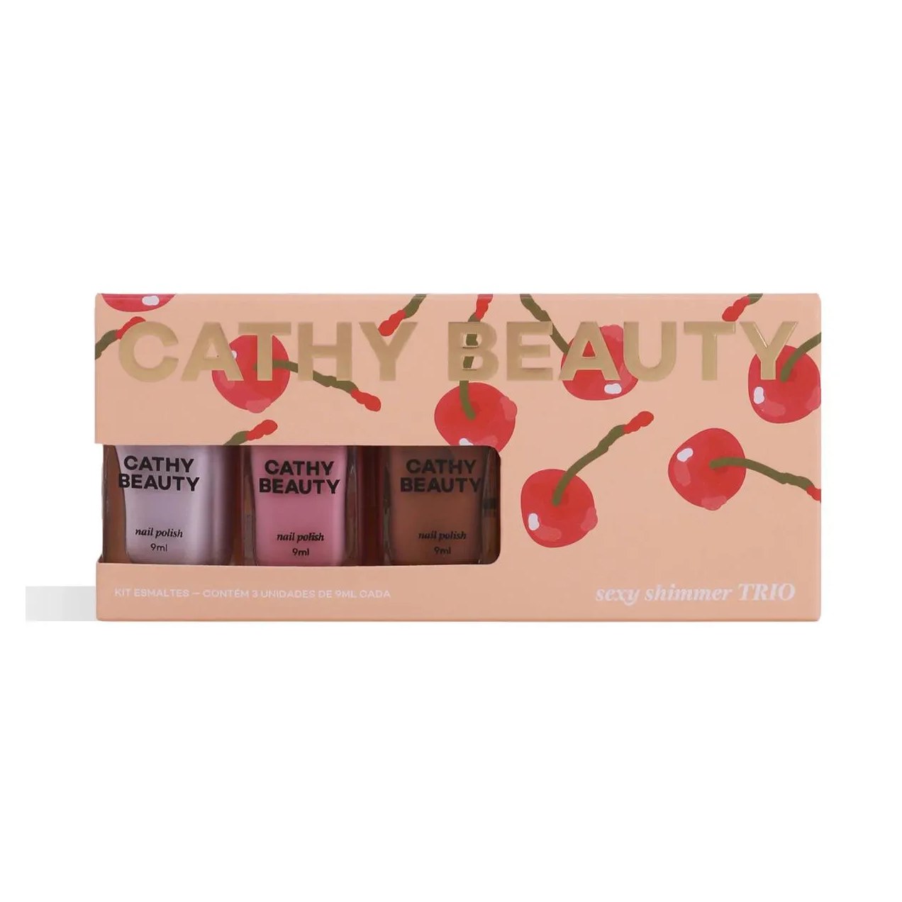 Cathy Beauty Kit Esmalte Sexy Shimmer Trio Vegano