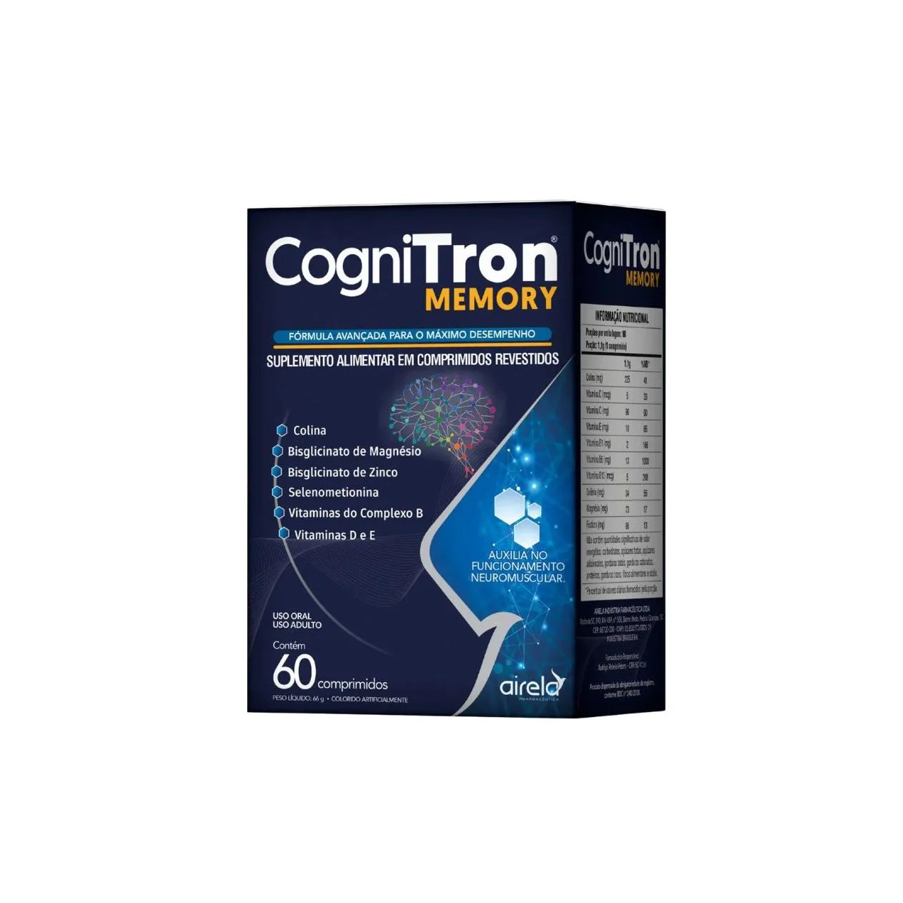 Suplemento Cognitron Memory  C/60 Cápsulas - para Função Cognitiva com Alta Absorção