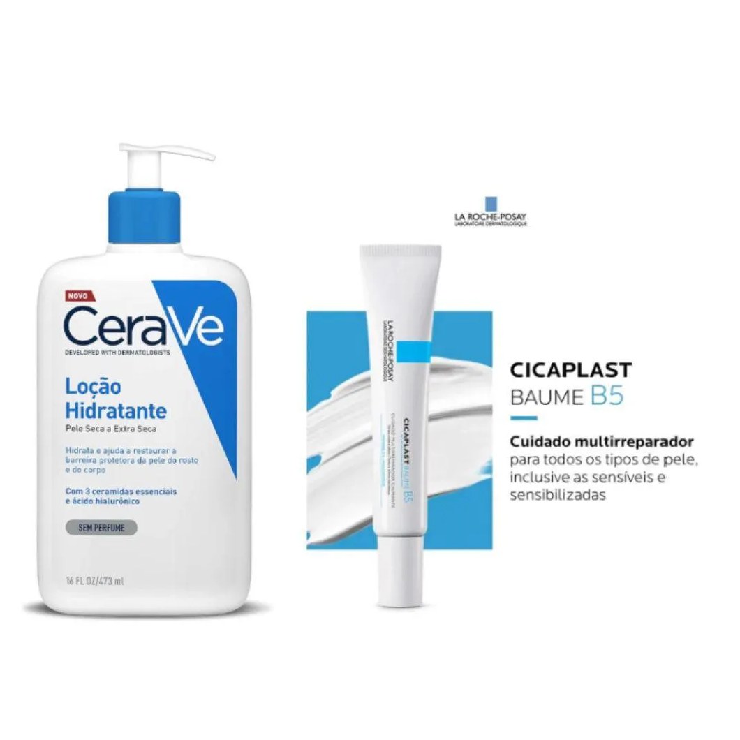 Cerave Loção Hidratante 340Ml + Cicaplast 20Ml