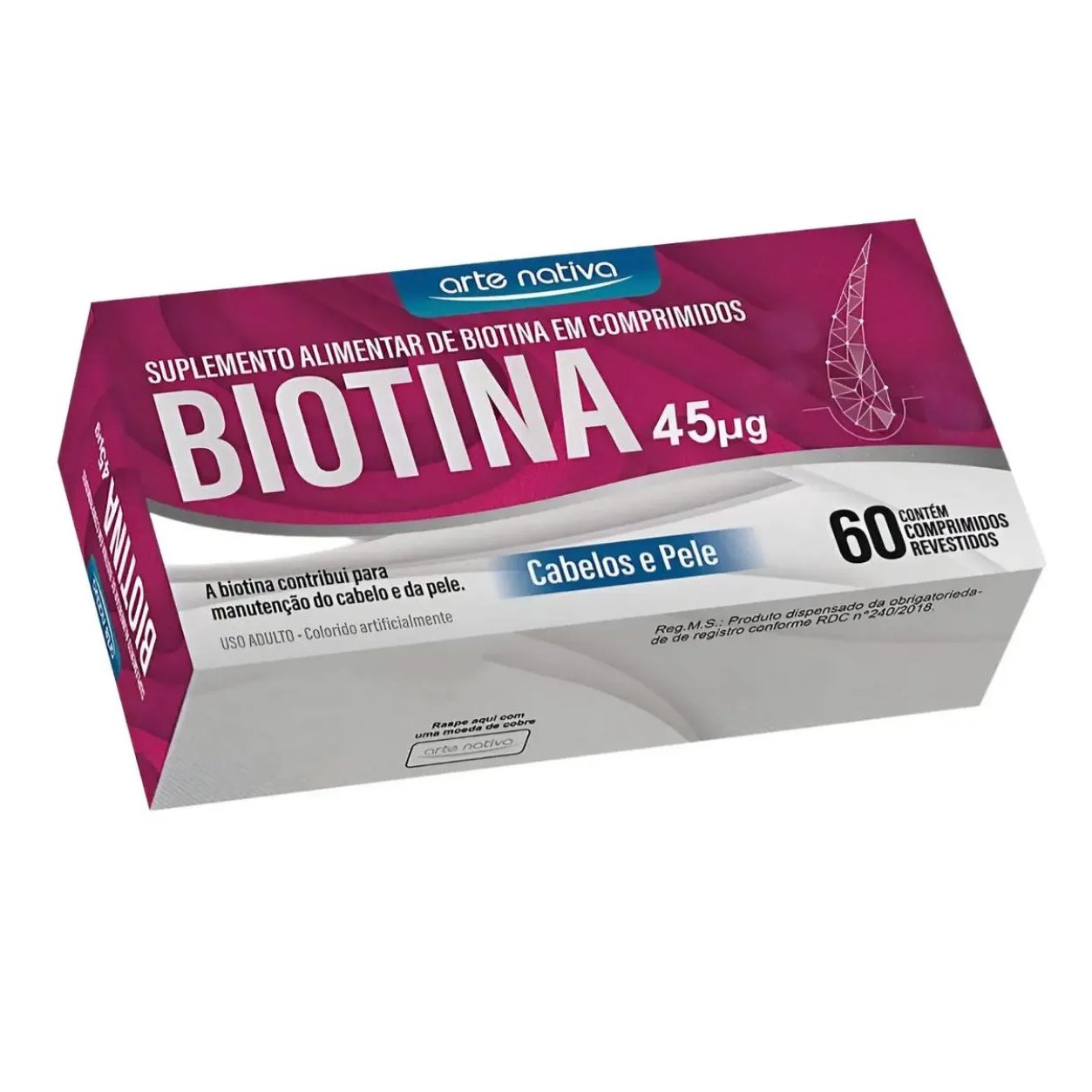 Biotina 45Mcg 60 Comprimidos - Arte Nativa