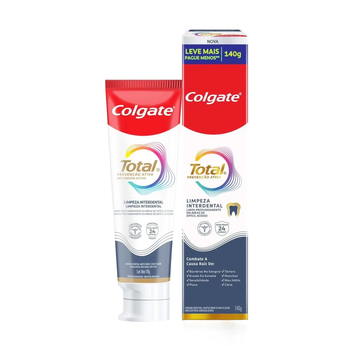 Creme Dental Colgate Total Limpeza Profunda Interdental 140g