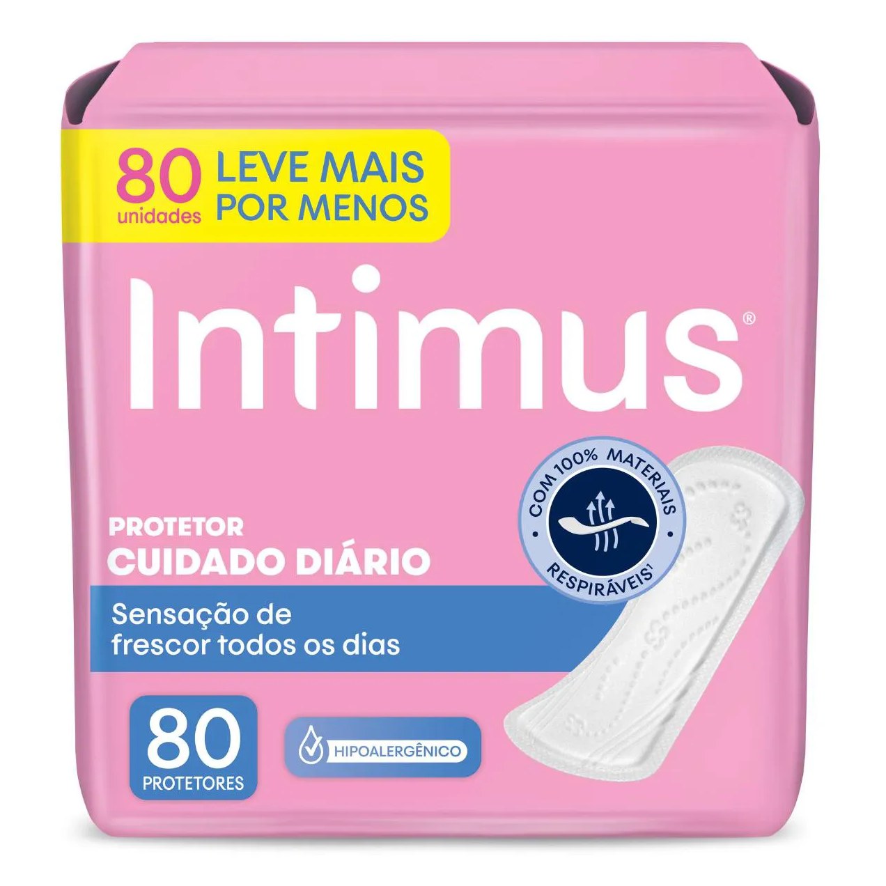 Protetor Diário Intimus Cuidado Diário com 80 Unidades
