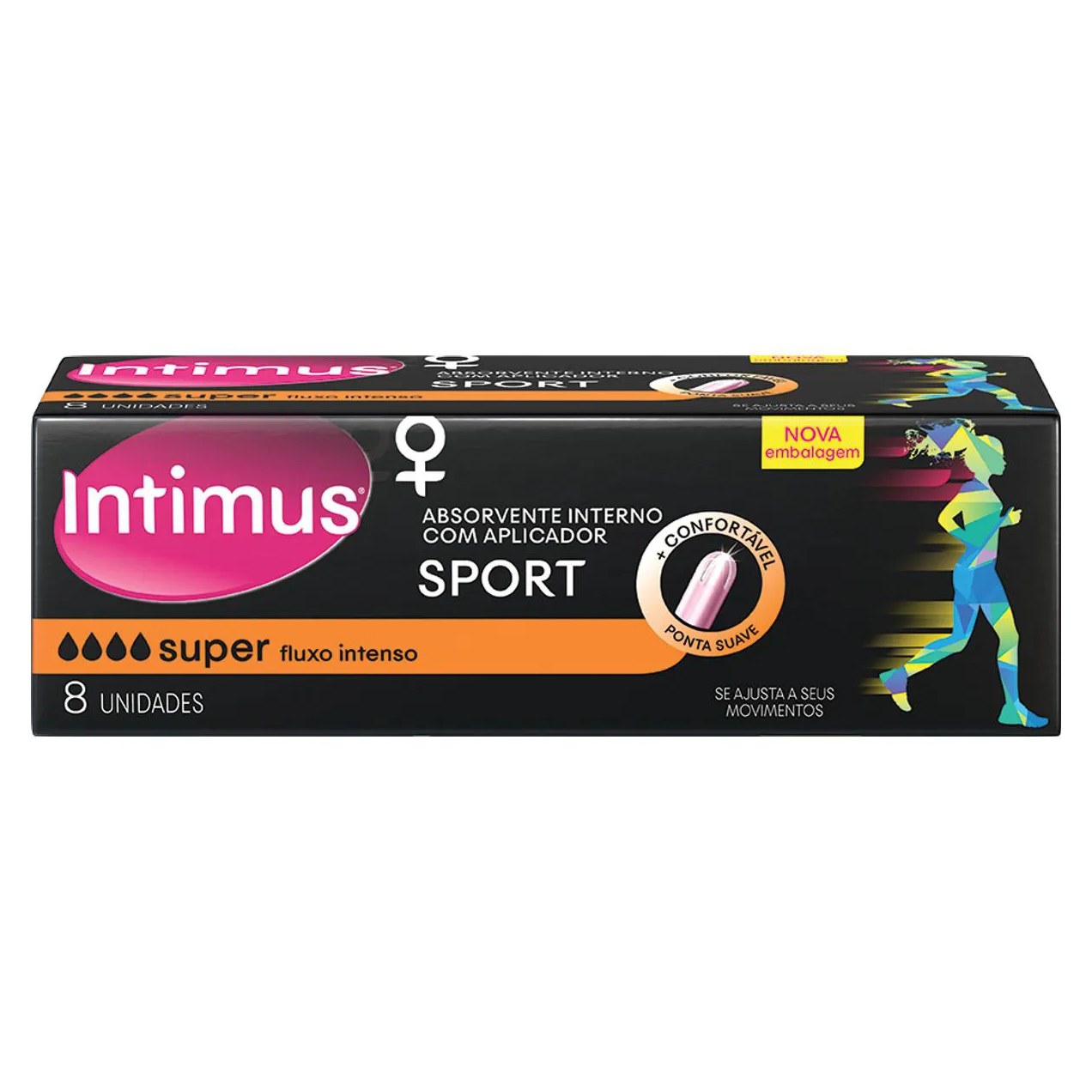 Absorvente Interno Intimus Sport Super com Aplicador 8 unidades