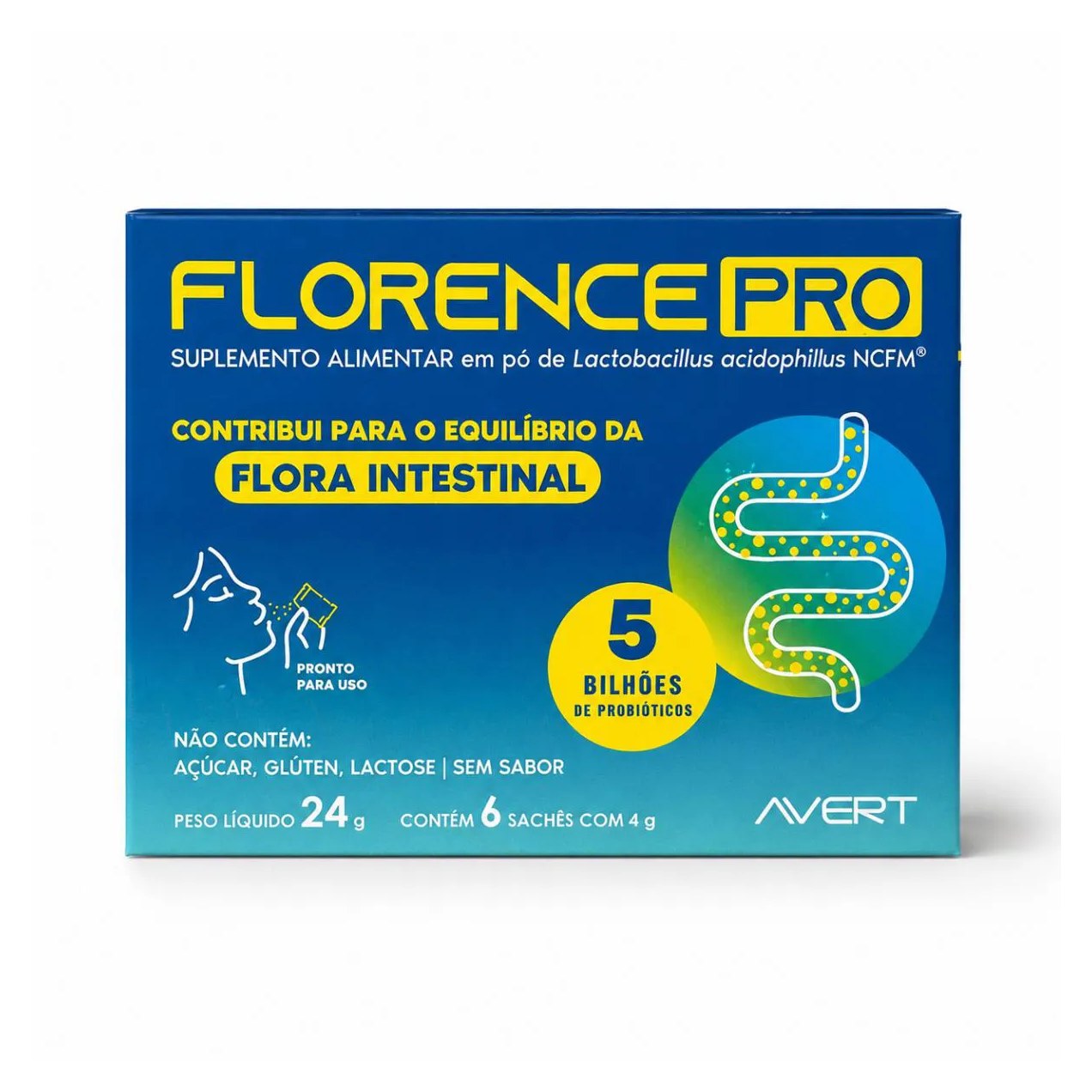 Kit 2 Florence Pro 4g 6 Sachês Probiótico Lactobacillus Full