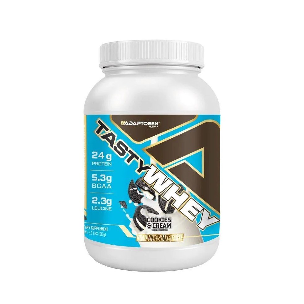 Tasty Whey (900g) - Sabor: Cookies e Cream.