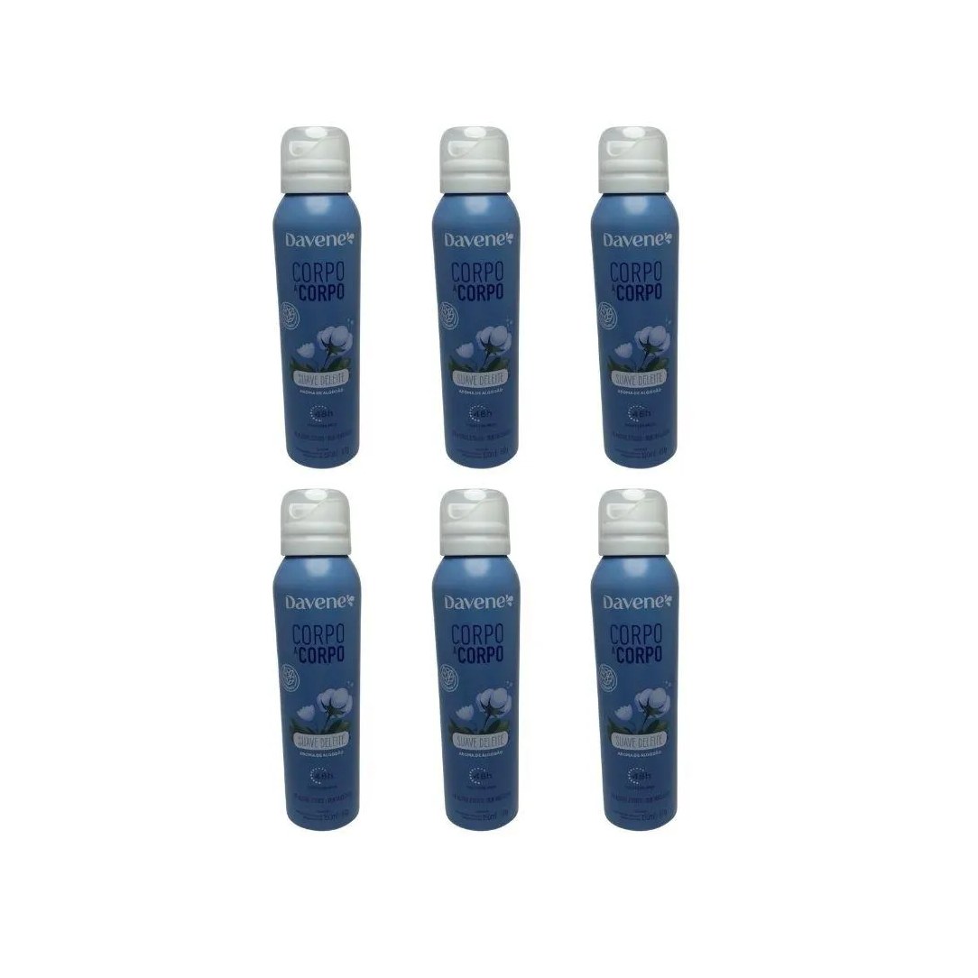 Desodorante Aero Davene Corpo a Corpo Suave 150ml-kit C/6Un