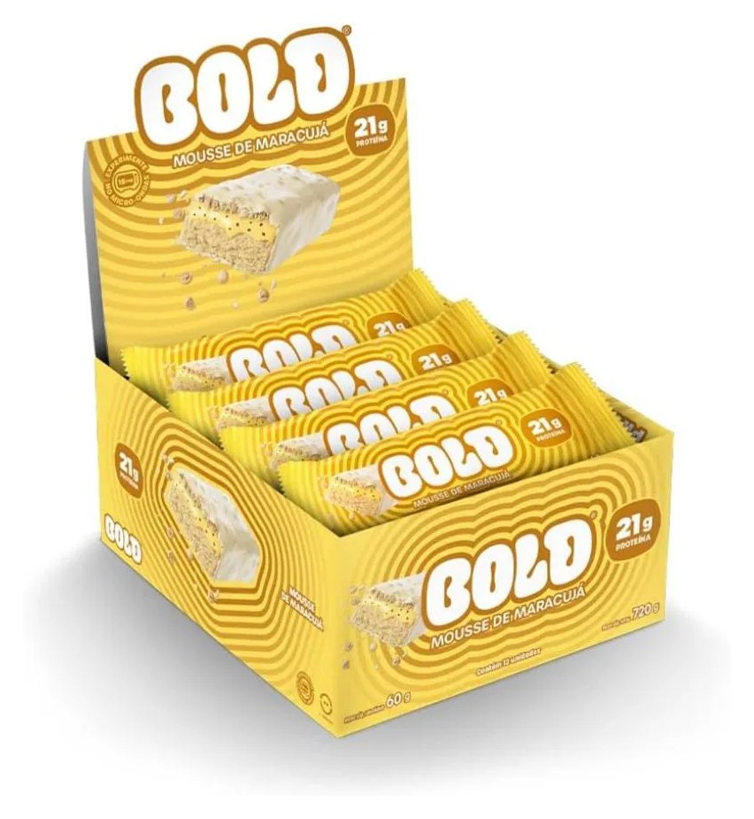 Bold Bar Display (12 Unid de 60g) - Sabor: Mousse de Maracujá