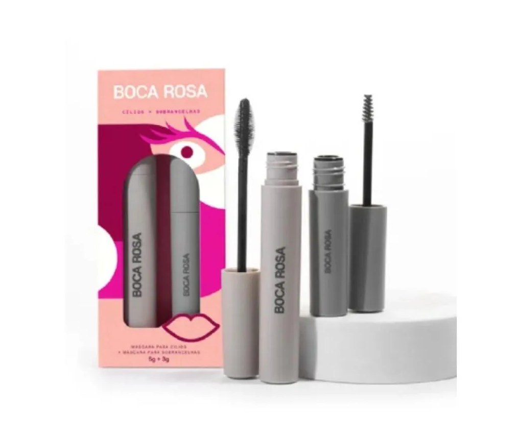 Boca Rosa Máscara Cílios Efeito Volume + Sobrancelhas