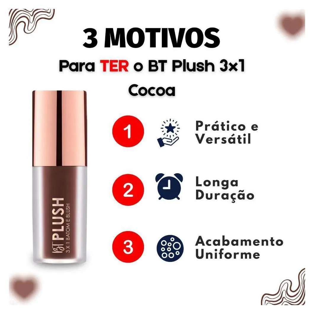 Blush Cremoso Bruna Tavares BT Plush 6g - Cocoa