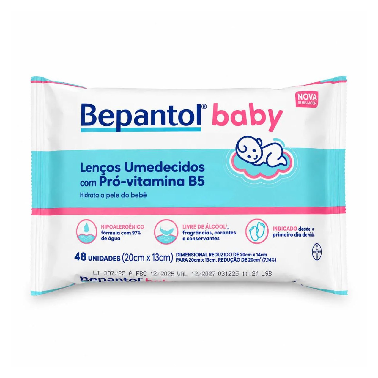 Lenço Umedecido Bepantol Baby 48 Unidades 20cm X 13cm Full