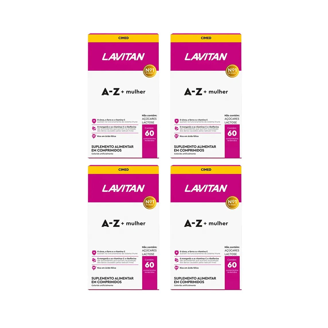 Kit 4 Lavitan A-Z Mulher Suplemento 60 Cápsulas - Cimed