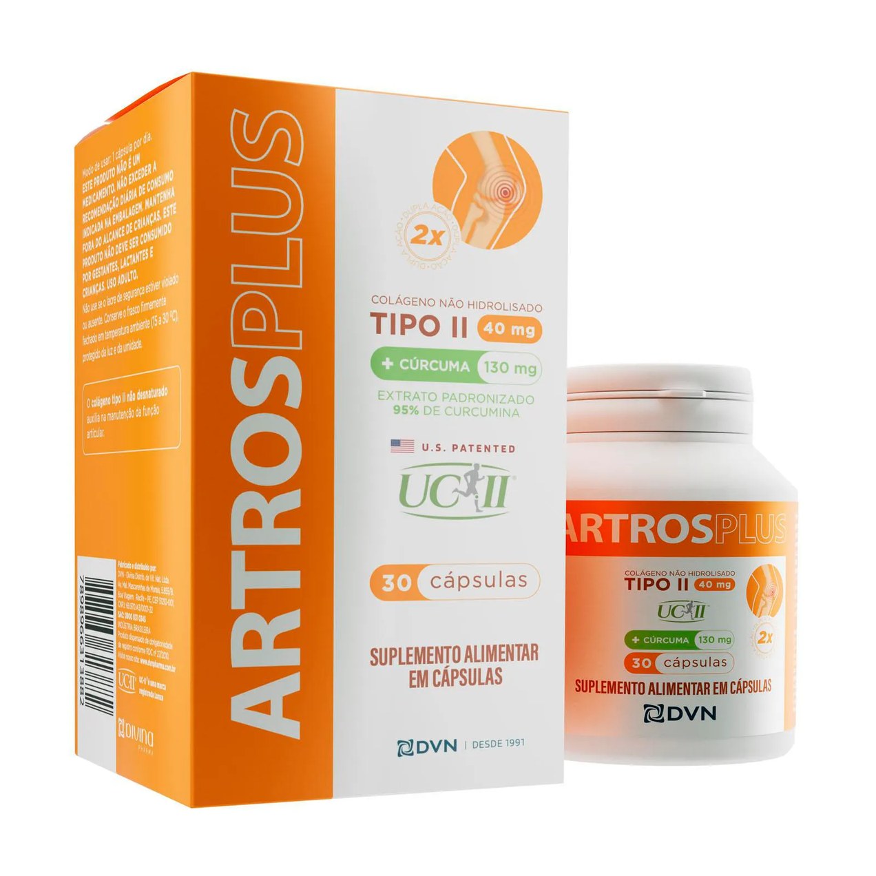 Colágeno Tipo2 Uc-Ii 40Mg + Cúrcuma 30 Cápsulas - Artros Plus