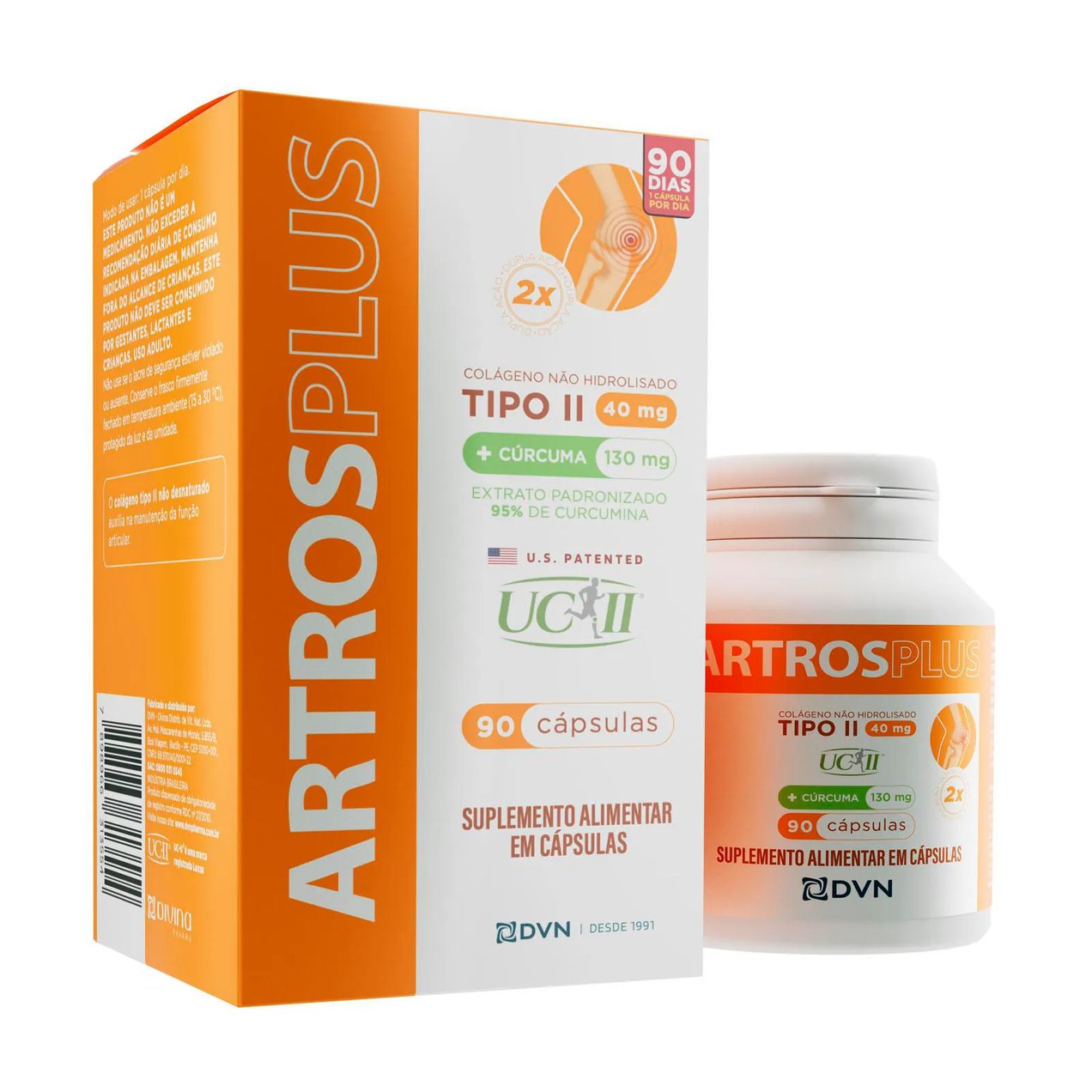 Colágeno Tipo2 Uc-ii 40mg+cúrcuma 90 cápsulas - Artros Plus