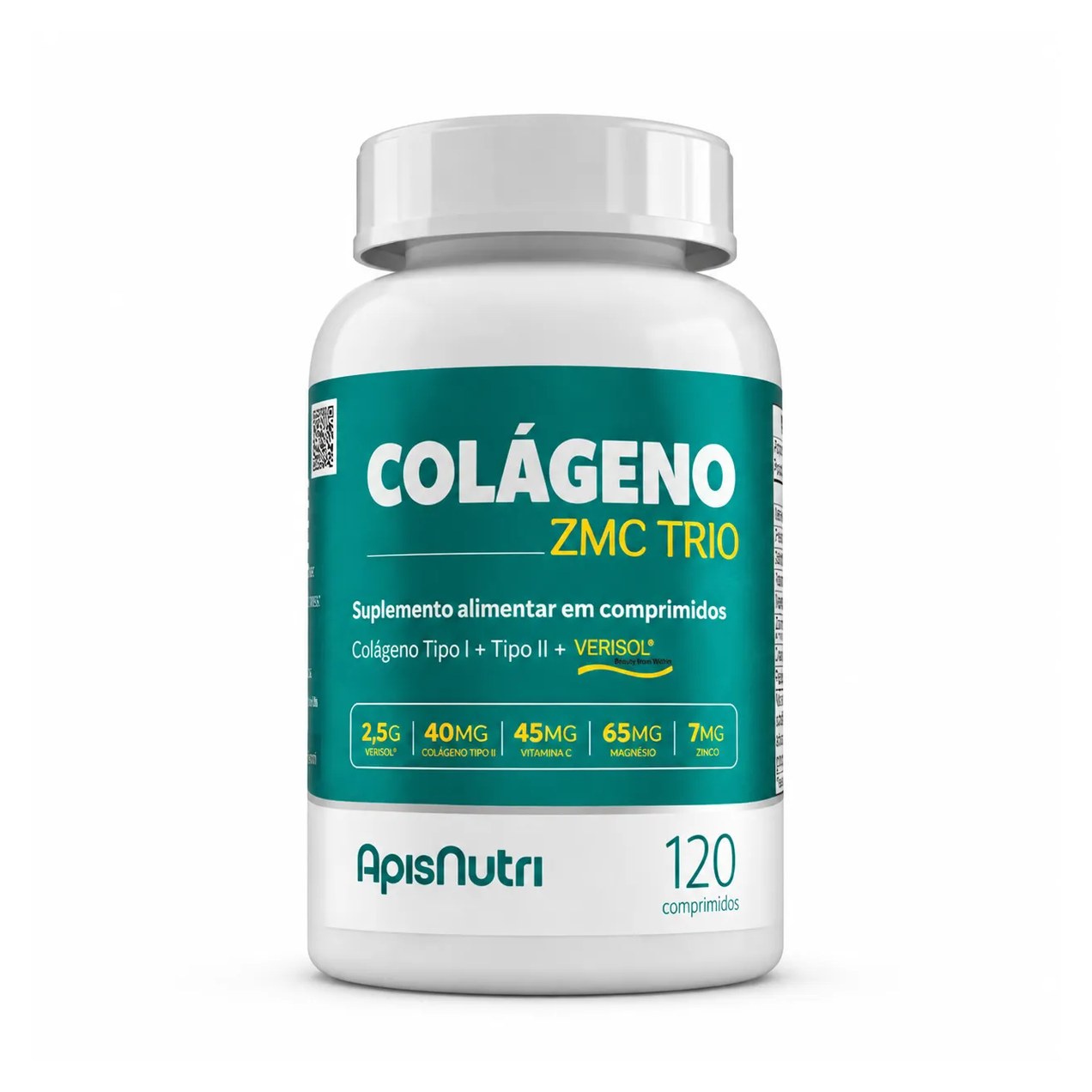 Colágeno Zmc Trio Apisnutri 120 Comprimidos