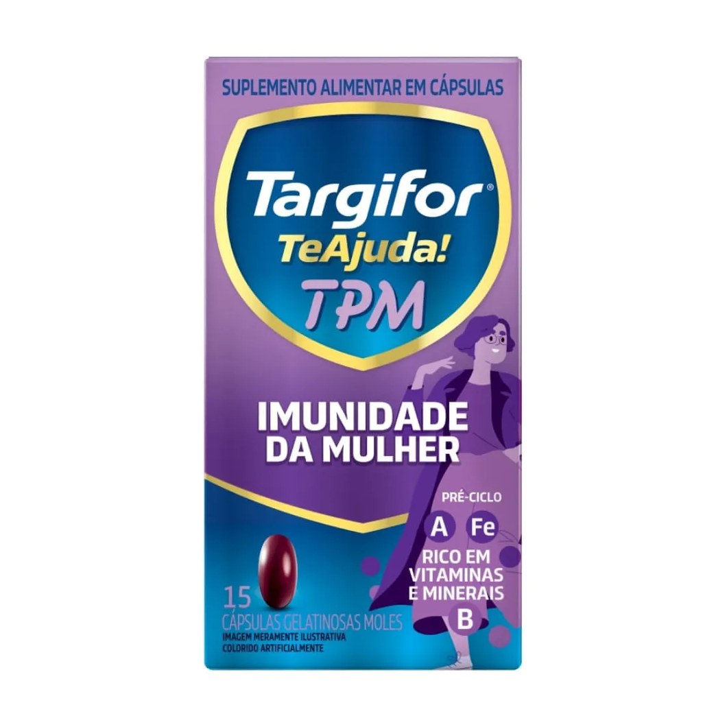 Suplemento Alimentar Targifor Te Ajuda Tpm Com 15 Capsulas