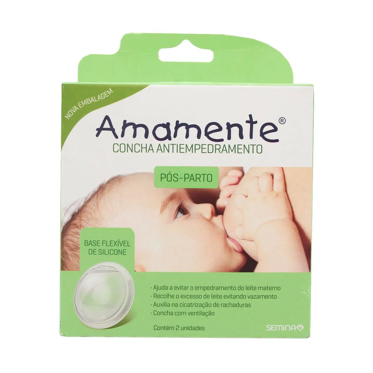 Concha Antiempedramento Amamente Pós-Parto com 2 unidades
