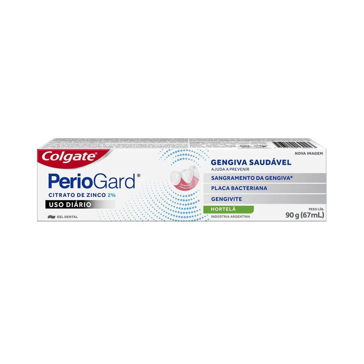 Kit Cuidado com a Gengiva Periogard Pasta de Dente em Gel Sabor Hortelã + Escova de Dente Extra Macia + Enxaguante Bucal Sem Álcool Extra Mint