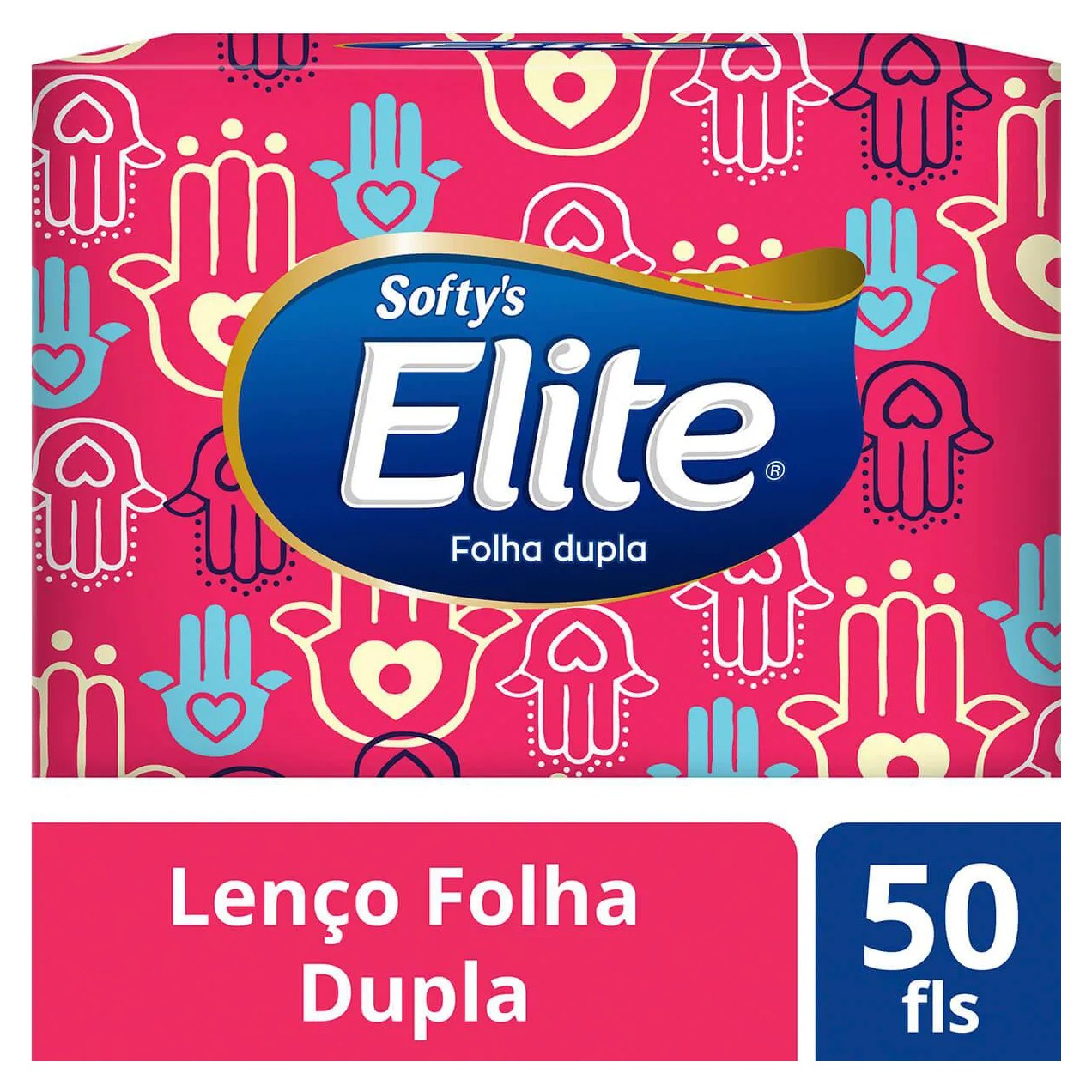 Lenço de Papel Softy's Elite Folha Dupla com 50 unidades