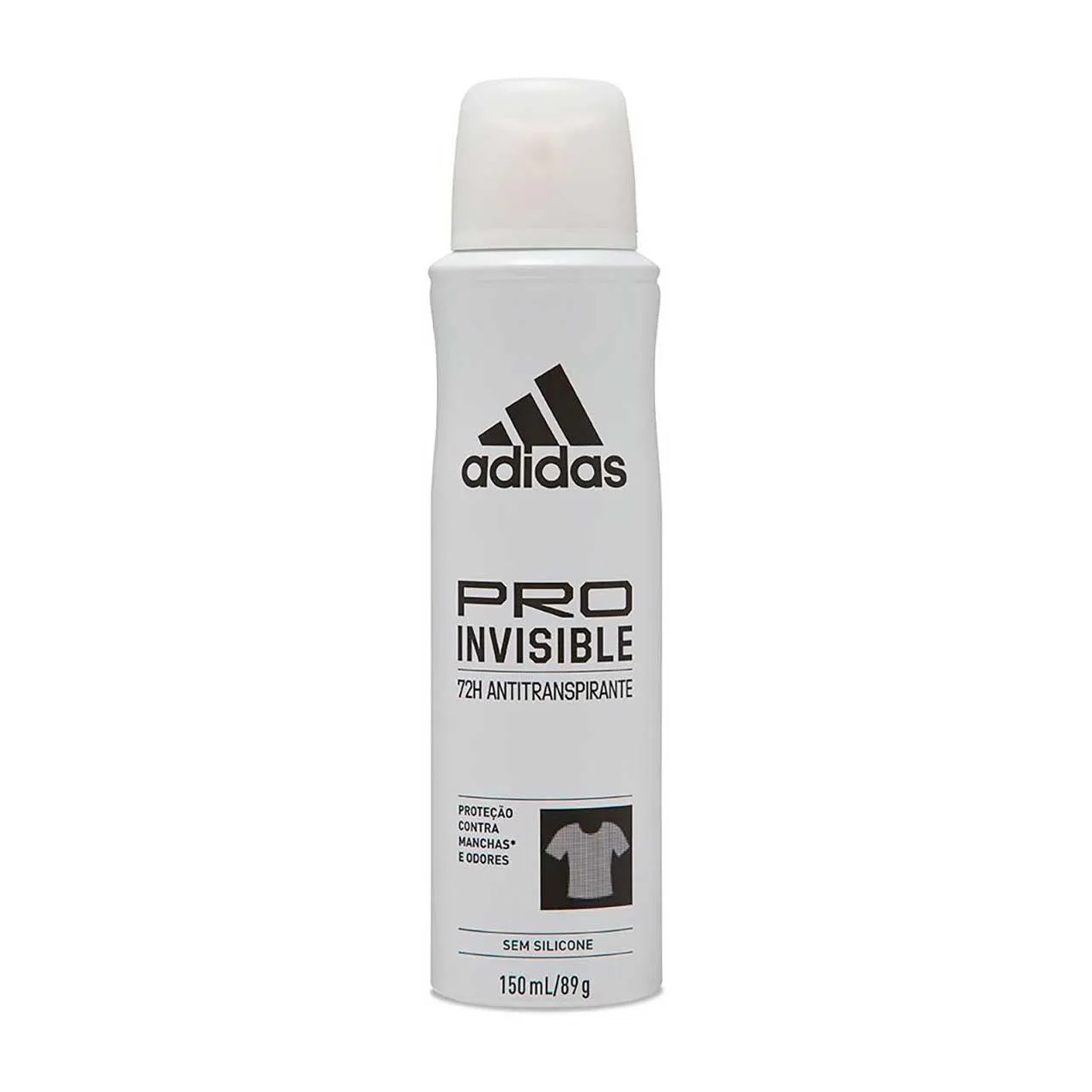Desodorante Antitranspirante Aerosol Adidas Pro Invisible Performance Sem Manchas Feminino 72h 150ml