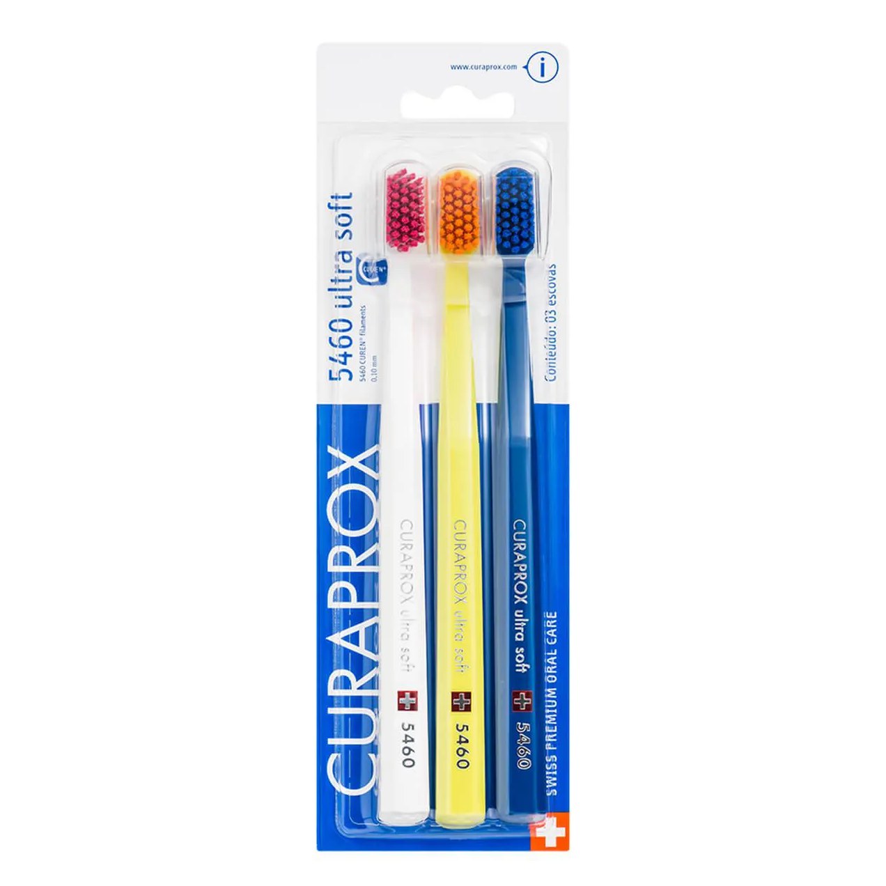 Escova de Dente Curaprox Ultra Soft 5460 - 3 unidades