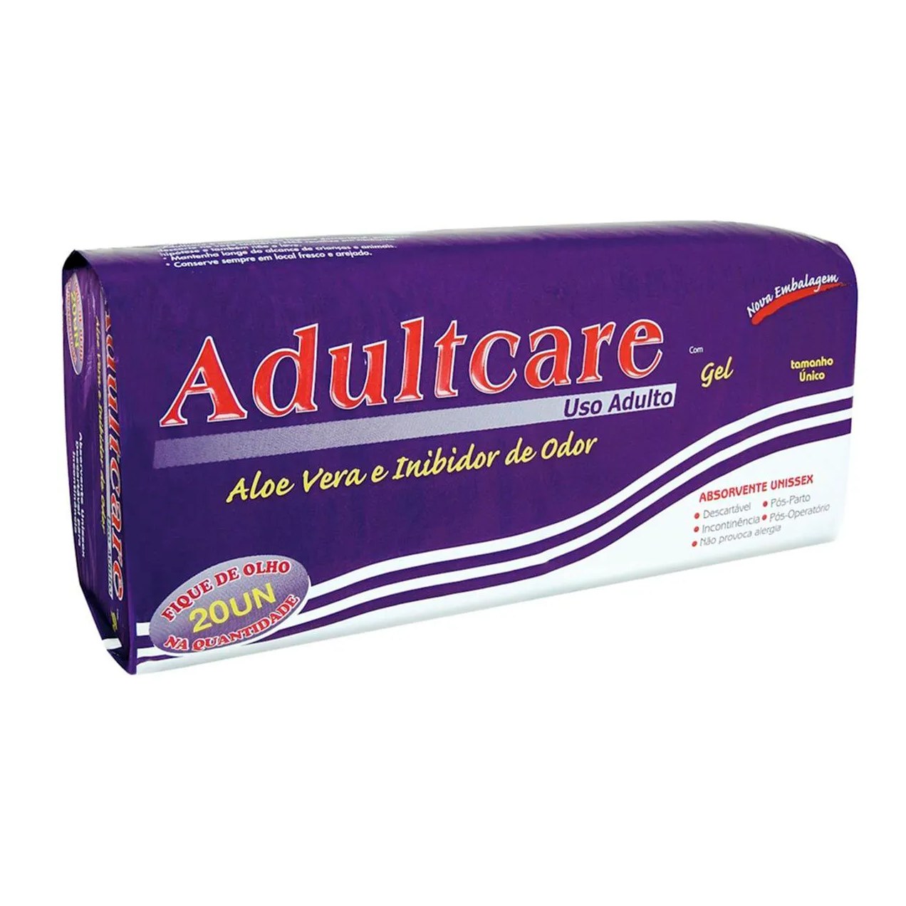 Absorvente para Incontinência Urinária Adultcare Unissex Absorção Leve a Moderado 20 unidades