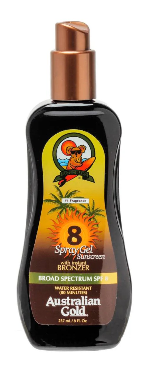 Bronzeador Australian Gold Instant Bronzer FPS 8 Corporal Spray Gel com 237ml