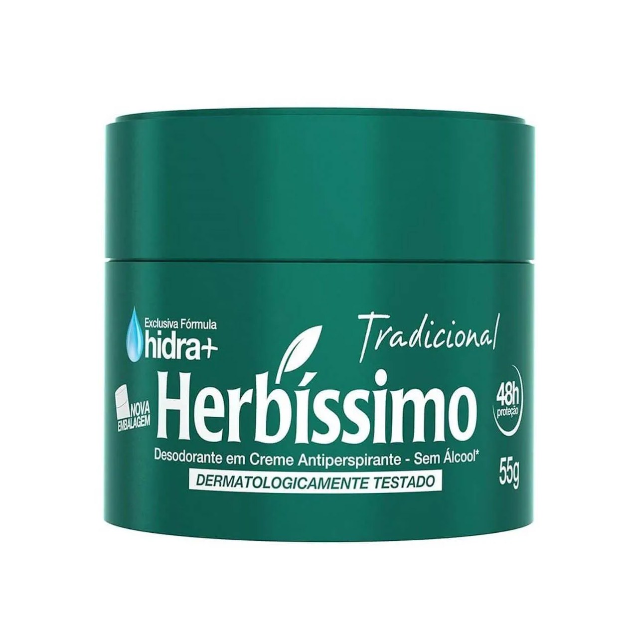 Desodorante Antitranspirante Creme Herbíssimo Tradicional 48h 55g