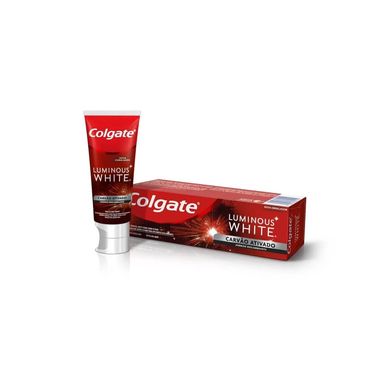Creme Dental Colgate Luminous White Carvão Ativado 70g