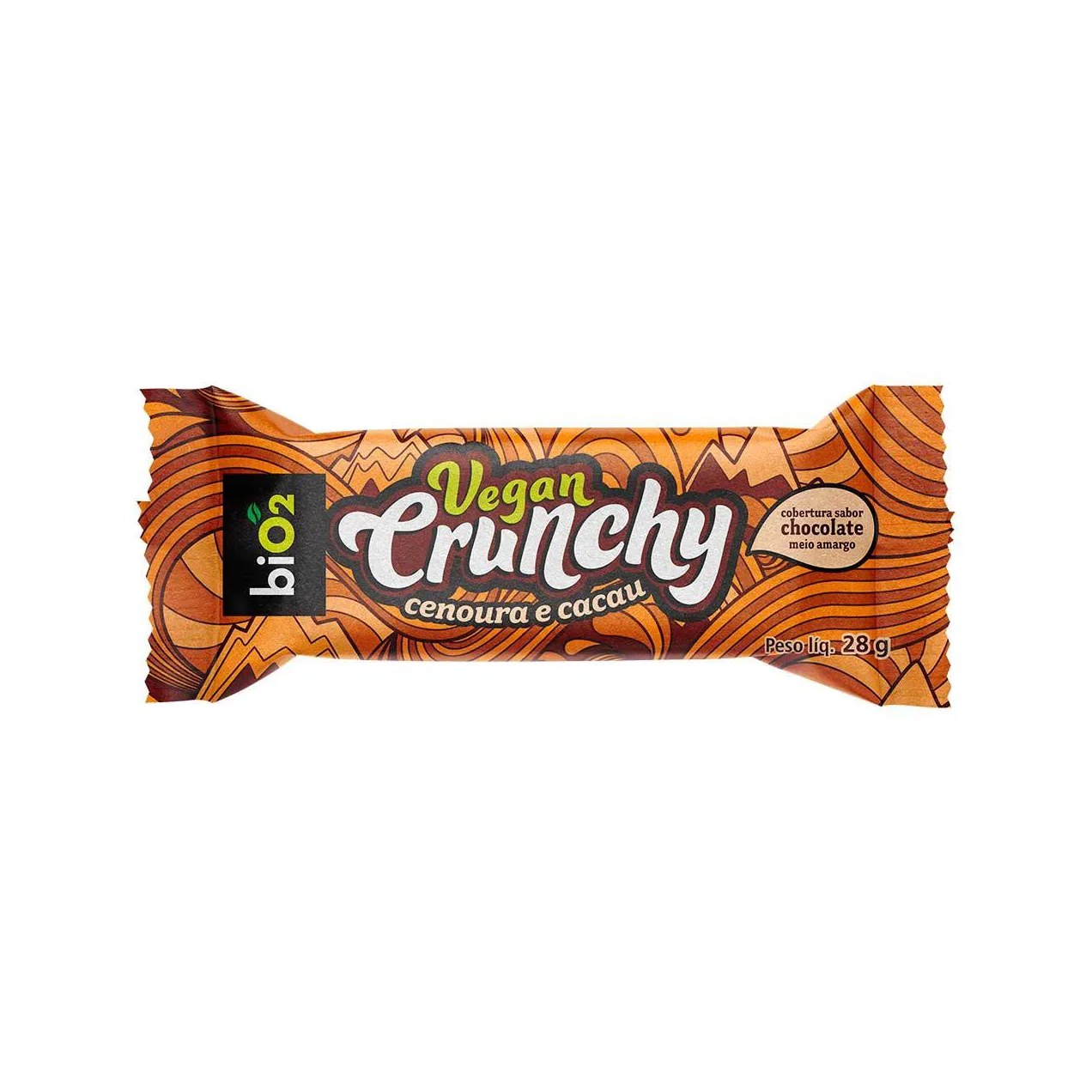 Barra de Cereal Bio2 Vegan Crunchy Cenoura e Cacau 28g