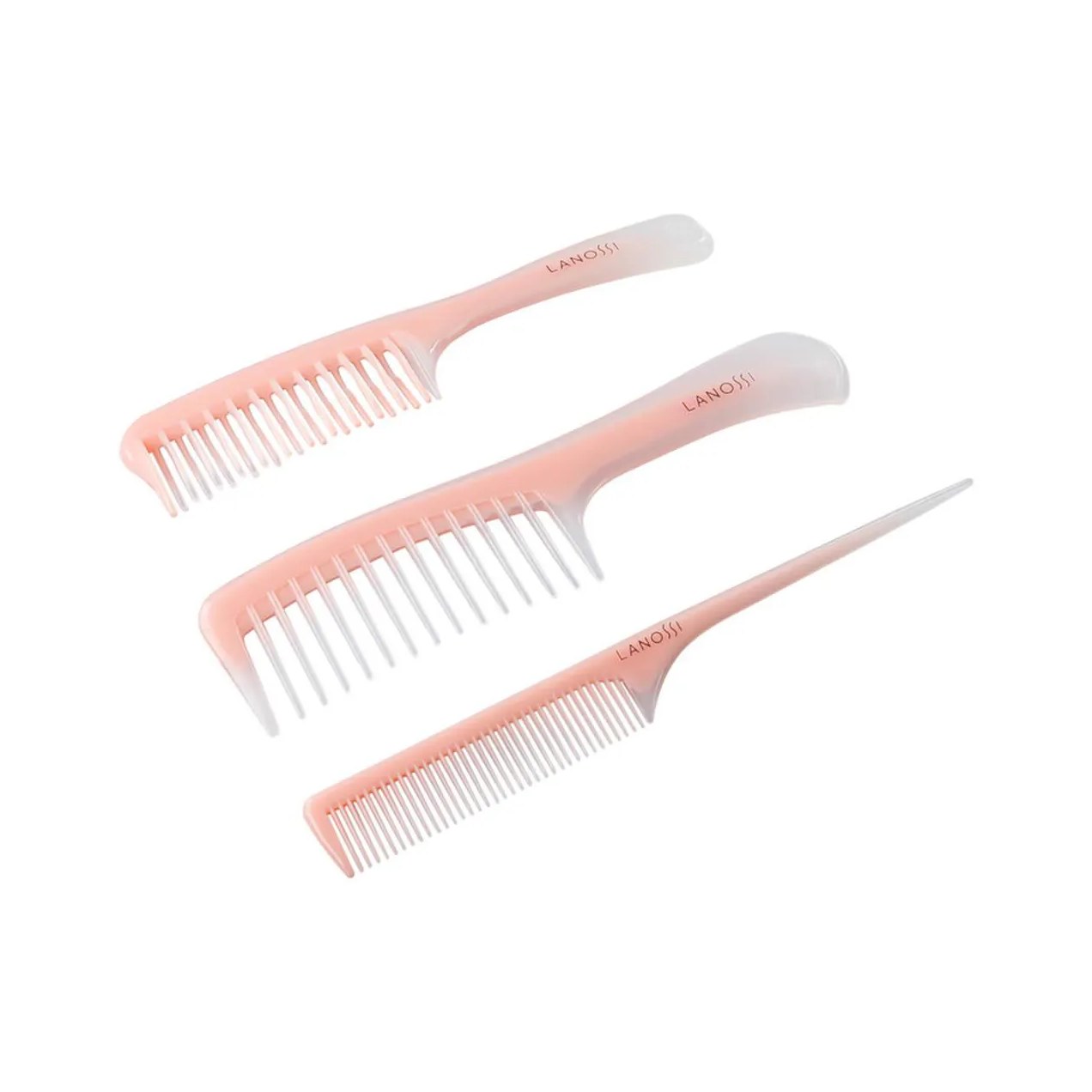 Conjunto de Pente de Cabelo Lanossi Rosé com 3 unidades
