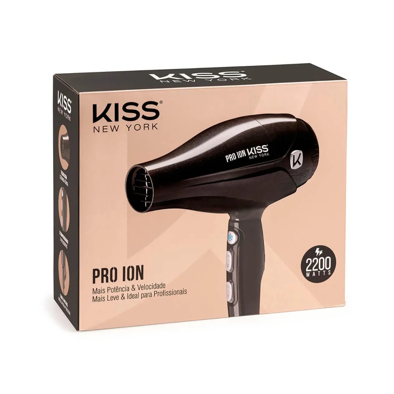 Secador de Cabelo Kiss New York Pro Ion 2200W 220V 1 unidade