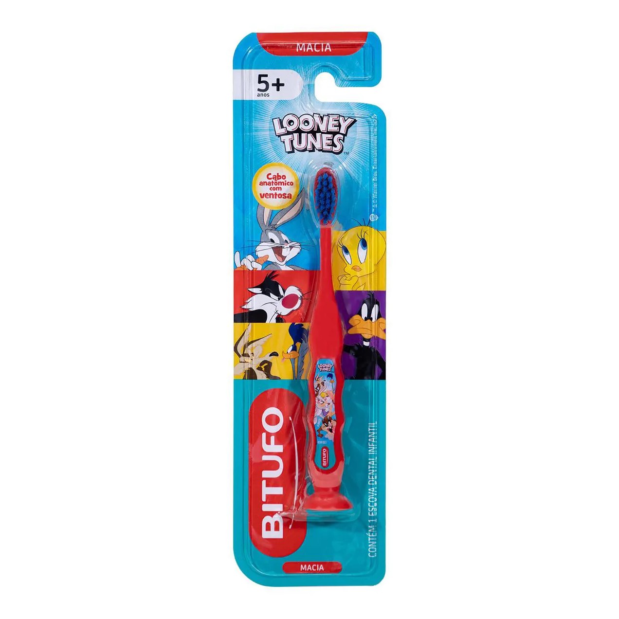 Escova de Dente Infantil Bitufo Looney Tunes Macia 1 unidade