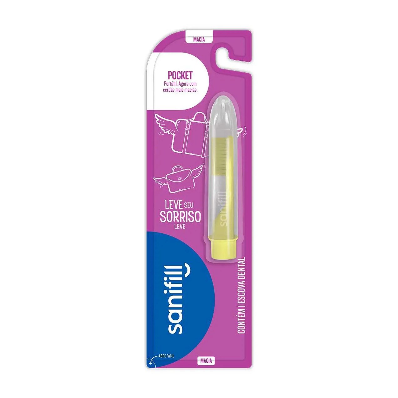Escova de Dente Sanifill Pocket Macia 1 unidade