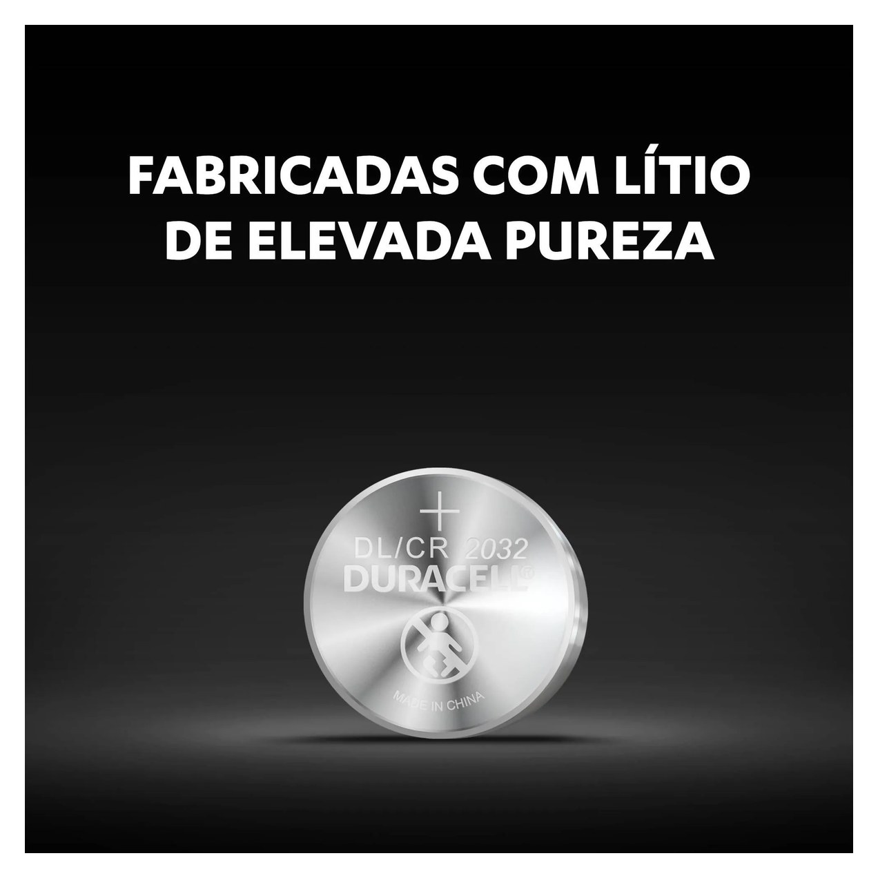 Pilha de Lítio Duracell Tipo Moeda Bateria CR2032 2 unidades