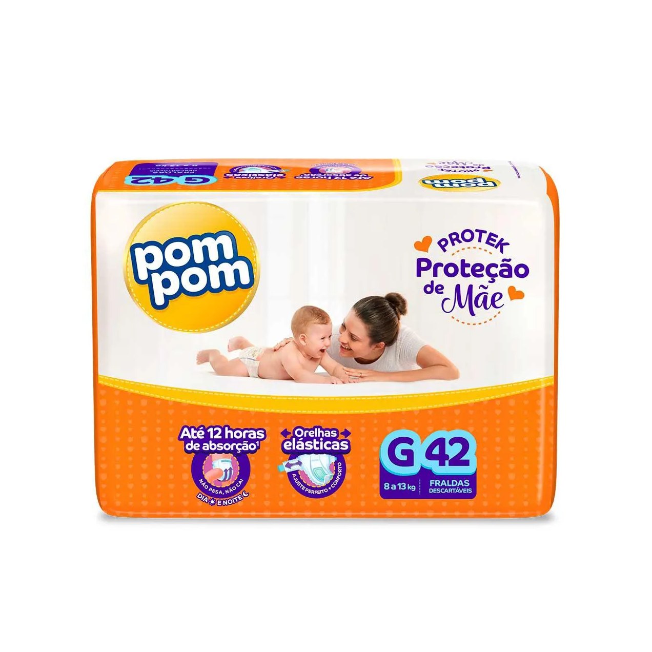 Kit Chá de Bebê Pom Pom Fralda G com Talco e Sabonete