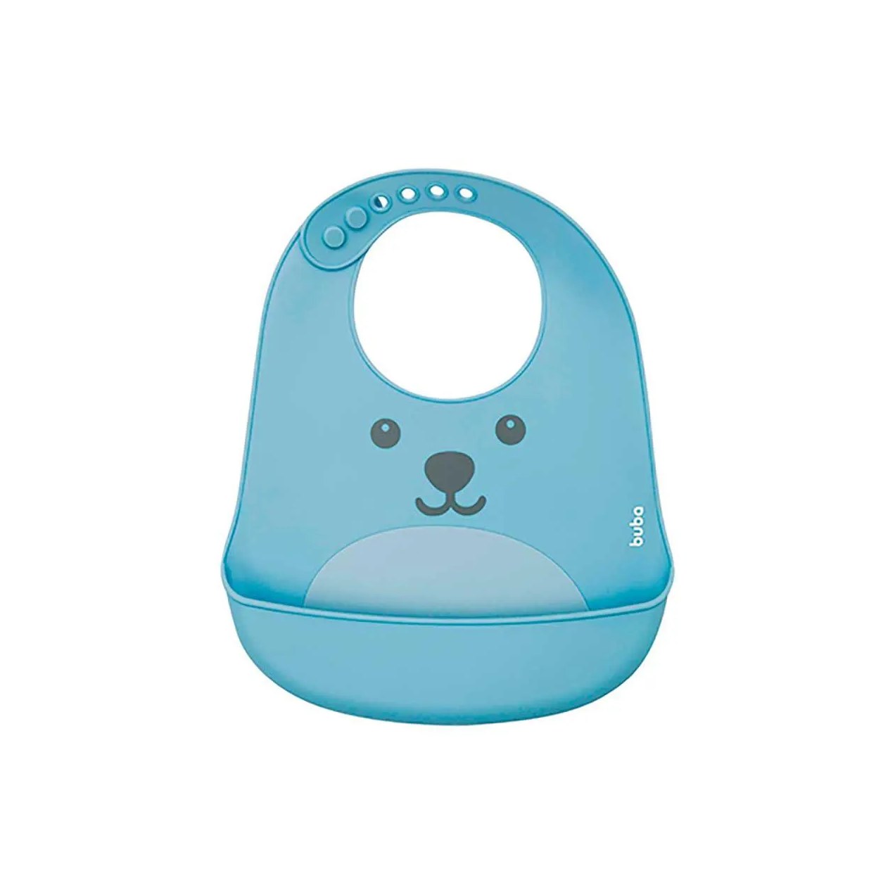 Babador de Silicone com Pega Migalhas Gumy Buba Baby Azul com 1 unidade